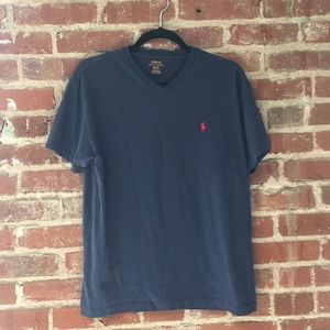 Ralph Lauren men’s small blue v neck t shirt